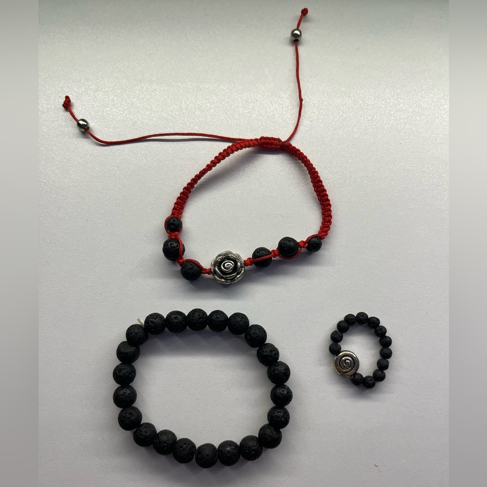 Lava rock jewelry bundle